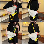 ショルダーバッグ ぬいぐるみバッグ レディース 女性 にわとり 斜め掛け 肩掛け 鞄 かばん もこもこ ニワトリ ポシェット かわいい