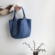 トートバッグ ミニ レディース 女性用 かばん 鞄 カバン 小さめ コンパクト 手提げ 帆布 キャンバス ポケット 無地 シンプル カジュアル おしゃれ かわいい 普段使い カラバリ豊富