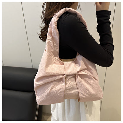 リボンショルダーバッグ トートバッグ レディース 女性用 無地 チェック柄 商品画像5