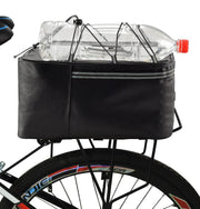 自転車用リアバッグ 荷台 自転車 バッグ カゴ 簡単取付 大容量 小物収納 反射材 ポケット ファスナー 面ファスナー マジック テープ ロードバイク マウンテンバイク サイクリング ツーリング