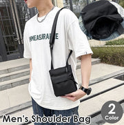 ショルダーバッグ ミニショルダー メンズ 男性用 紳士用 かばん 鞄 カバン ポーチ 斜め掛け 肩掛け ナイロン製 ポケット ファスナー ジッパー シンプル おしゃれ かっこいい お出かけ 普段使い 旅行 散歩 贈り物 プレゼント