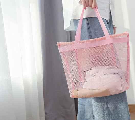 メッシュバッグ スパバッグ ビーチバッグ トートバッグ 手提げバッグ かばん 商品画像2