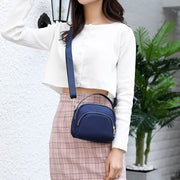 2wayバッグ ショルダーバッグ ポシェット ハンドバッグ レディース 女性 カバン 鞄 コンパクト 小さめ フロントポケット チャック ジッパー 無地 ブラック グレー ネイビー シンプル フェミニン かわいい キュート おしゃれ シンプル シック