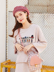2wayバッグ ショルダーバッグ リュックサック レディース かばん 肩掛け ミニサイズ 小さめ コンパクト チェック柄 レザー調 おしゃれ かわいい カジュアル 鞄 女性用