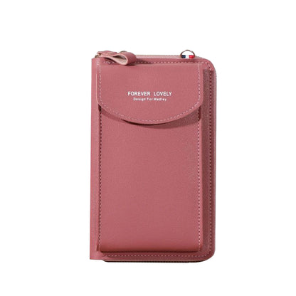 ショルダーバッグ スマホバッグ ミニショルダー スマートフォンポーチ レディース 女性用 ダークピンク バリエーション画像