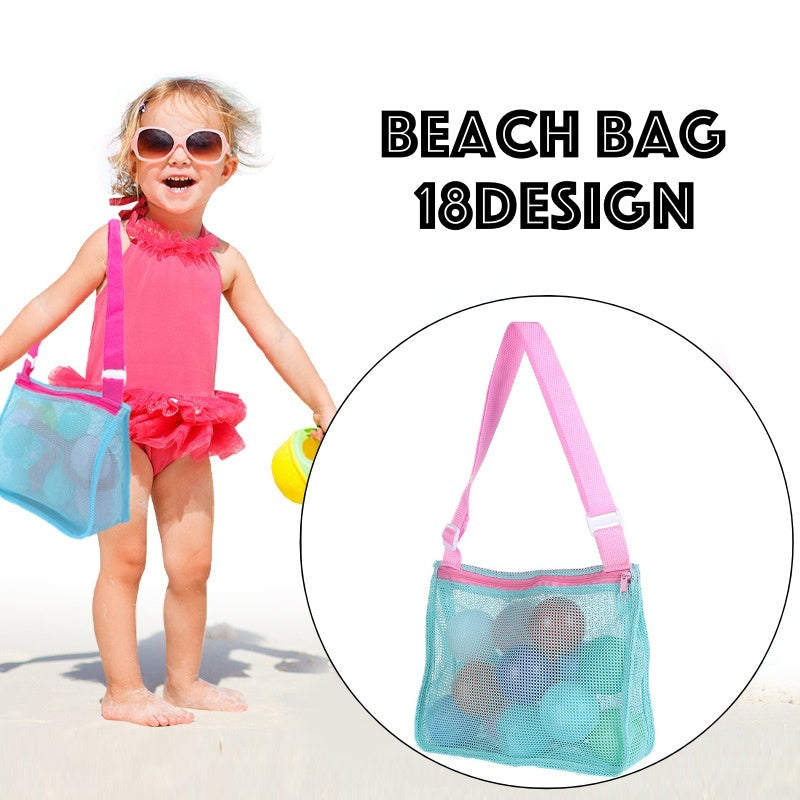 ビーチバッグ プールバッグ メッシュバッグ ショルダーバッグ ネット キッズ 子供 子ども 水着 スイムウェア スイミングキャップ ゴーグル 水泳 スイミング 砂場 砂遊び 公園 おもちゃ入れ