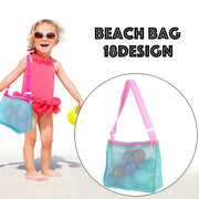 ビーチバッグ プールバッグ メッシュバッグ ショルダーバッグ ネット キッズ 子供 子ども 水着 スイムウェア スイミングキャップ ゴーグル 水泳 スイミング 砂場 砂遊び 公園 おもちゃ入れ