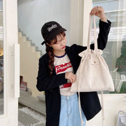 トートバッグ ショルダーバッグ キャンバス地 レディース 女性 婦人用 通勤 通学 お出かけ 巾着型 きんちゃく ギンガムチェック柄 無地 単色 ポケット カジュアル おしゃれ かわいい デイリー 普段使い
