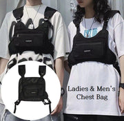 ボディバッグ チェストバッグ 鞄 男女兼用 レディース メンズ ユニセックス カバン ワンタッチバックル イヤホンホール付き ベスト型 ファスナー オックスフォード スマホ入れ 小物入れ 女性 男性 ウォーキング ジョギング