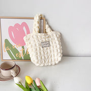 トートバック 手提げトート カバン かばん レディース 手持ちバック モコモコ ファスナー シンプル 可愛い 女性用 手提げバック