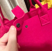 ハンドバッグ フェルト レディース 鞄 カバン かばん ピンク ブルー マスコット シンプル かわいい