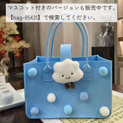 ハンドバッグ フェルト レディース 鞄 カバン かばん ピンク ブルー マスコット シンプル かわいい
