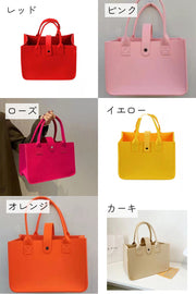 ハンドバッグ フェルト レディース 鞄 カバン かばん ピンク ブルー マスコット シンプル かわいい