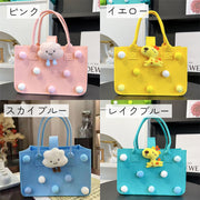 ハンドバッグ フェルト レディース 鞄 カバン かばん アニマル ピンク ブルー マスコット シンプル かわいい