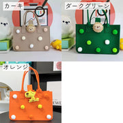 ハンドバッグ フェルト レディース 鞄 カバン かばん アニマル ピンク ブルー マスコット シンプル かわいい
