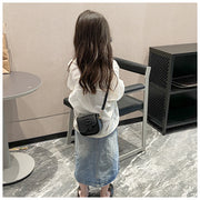 ショルダーバッグ ポシェット キッズ 女の子 子供用 鞄 ミニ 小さめ 斜め掛け 肩掛け フェイクレザー マグネットボタン シンプル かわいい おしゃれ レザー調 かばん カバン