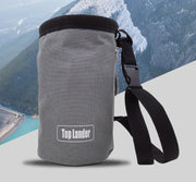 チョークバッグ ロッククライミングパウダーバッグ ボルダリング 腰付けタイプ ウエストポーチ 巾着式 登山用ポーチ 筒状 無地 粉 シンプル カジュアル アウトドア スポーツ