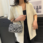 ハンドバッグ 手提げ 鞄 かばん カバン レディース 女性 ヒョウ柄 ゼブラ柄 ファスナー 可愛い お洒落 お出かけ 普段使い 婦人用