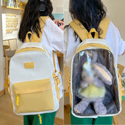 リュックサック リュック オタ活 推し活 レディース 女性 痛バ 痛バッグ かばん 鞄 大容量 リア窓 推しグッズ デイバッグ 肩掛け ファスナー式 外ポケット 大きめ 学生