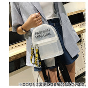 ミニリュック リュックサック レディース 女性 ショルダーバッグ ビーチバッグ バックパック スケルトン クリア おしゃれ かわいい