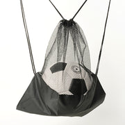 サッカーボールバッグ ナップサック サッカーボール入れ 1個入れ ボールバッグ メッシュ シンプル 無地 サッカーボール バスケットボール 収納 持ち運び 通学 黒 ブラック 習い事 スクール