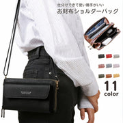 ミニショルダーバッグ お財布ポシェット お財布ショルダー スマホポーチ スマホショルダー 長財布 レディース 女性 斜め掛け カバン ファスナー 収納力 ウォレット 取り外し可 ミニバッグ 鞄 かばん ファッション小物