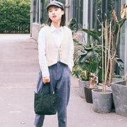 ミニトートバッグ レディース メンズ 男女兼用 小さいカバン キャンバスバッグ 女性 男性 内ポケット ファスナー 無地 ロゴ シンプル カジュアル おしゃれ