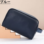 セカンドバッグ クラッチバッグ 化粧バッグ トラベルポーチ メンズ 男性 レザー調 カバン 鞄 バッグ 小物入れ 大容量 持ち運び ファスナー 旅行 無地 シンプル