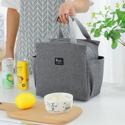 ランチバッグ ランチトート 保温 保冷 ファスナー 手提げ サイドポケット付き 四角形 お弁当箱入れ 大容量 防水 ジッパー 持ち歩き便利 ピクニック アウトドア 遠足 学校 職場 お昼