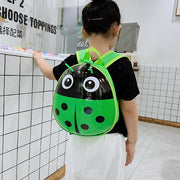 リュックサック デイパック キッズ 子供用 子ども用 女の子 男の子 ユニセックス 男女兼用 鞄 カバン チャック シッパー テントウムシ テントウ虫 昆虫 レッド イエロー ブルー ポップ カジュアル 可愛い キュート おしゃれ