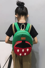 リュックサック 子供 キッズ 女の子 男の子 キャンバス バックパック デイパック 軽量 大容量 サル イチゴ パンダ 可愛い