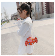 子供用ポシェット ミニショルダー キッズバッグ キャンディ型 飴玉モチーフ 幼児 bag 鞄 ファスナー 広マチ 可愛い おしゃれ ピンク イエロー レッド グリーン