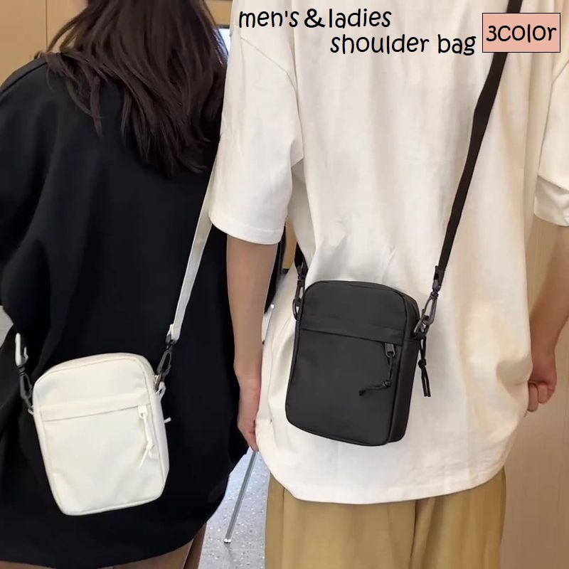 ショルダーバッグ メンズ レディース 男性 女性 バッグ 鞄 カバン 肩掛け オックスフォード 無地 単色 シンプル カジュアル かわいい おしゃれ お出かけ 斜め掛け