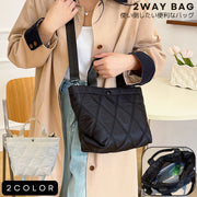 2WAY ミニ ショルダーバッグ 肩掛け 斜め掛け 軽量 ハンドバッグ コンパクト レディース キルティング 小さめ 斜めがけ 手提げ 肩かけ 春 夏 秋 冬 無地 シンプル おしゃれ メンズ 男女兼用 散歩 カジュアル 通年 着回し ブラック ホワイト 黒 白 女性 男性