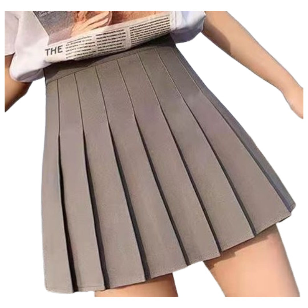 ミニスカート レディース プリーツスカート Aライン ハイウエスト 学生 スクール 制服風 可愛い シンプル おしゃれ