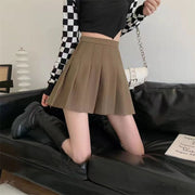 ミニスカート レディース プリーツスカート Aライン ハイウエスト 学生 スクール 制服風 可愛い シンプル おしゃれ