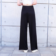 ロングパンツ ワイドパンツ レディース 女性 ボトムス ウエストゴム ハイウエスト 無地 単色 シンプル ゆったり 大きいサイズあり お洒落 お出かけ 普段使い デイリー ラフ ルームウェア 着回し 合わせやすい 婦人服