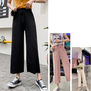 ロングパンツ ワイドパンツ レディース 女性 ボトムス 長ズボン ウエストゴム ゆったり 無地 シンプル 着回し ラフ 部屋着 婦人服