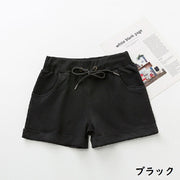 ショートパンツ レディース 女性 ボトムス 短パン ウエストゴム ウエスト紐 リブ ポケット 無地 スウェット 大きいサイズ スポーツ ルームウェア 部屋着 寝間着 寝巻き お出かけ ランニング ウォーキング フィットネス ジム ダンス レッスン 練習 ヨガ デイリー 普段使い カジュアル ショーパン 半ズボン ブラック グレー ネイビー
