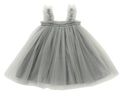ふわふわワンピース ワンピースドレス チュール 子供 子供服 キッズ グレー バリエーション画像
