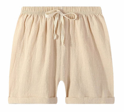 ショートパンツ キッズ ウエスト 紐 男の子 女の子 ベージュ バリエーション画像