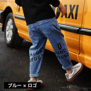 ロングパンツ デニムパンツ 裏起毛 ボア キッズ 子供服 女の子 男の子 ボトムス 長ズボン ジーンズ ウエストゴム ポケット カジュアル 着回し おしゃれ 秋 冬 あったか 防寒 寒さ対策 起毛 ボア