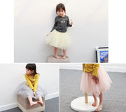 フレアスカート チュールスカート 膝丈 ミディアム丈 子供服 キッズ ベビー ボトムス ウエストゴム ふんわり かわいい 可愛い ガーリー オーガンジー シンプル 無地 単色 ソリッドカラー 女の子 女児 子供用 子ども服 こども服 ベビー服 赤ちゃん 幼児 80cm 86cm 92cm 98cm