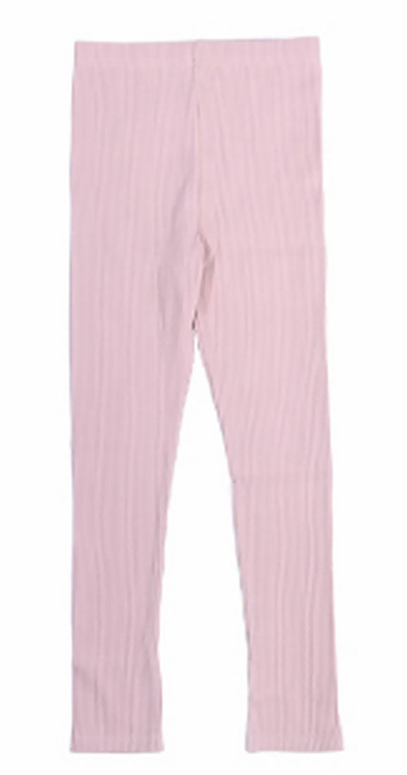 送料無料 ストレッチレギンス キッズ ベビー 子供服 リブ くすみピンク バリエーション画像
