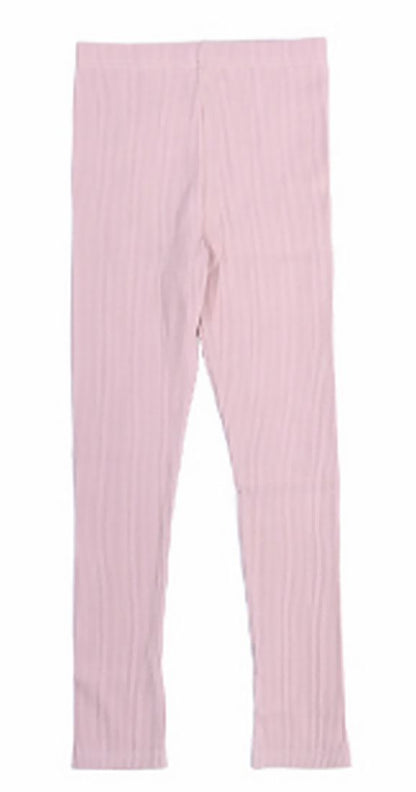 送料無料 ストレッチレギンス キッズ ベビー 子供服 リブ くすみピンク バリエーション画像