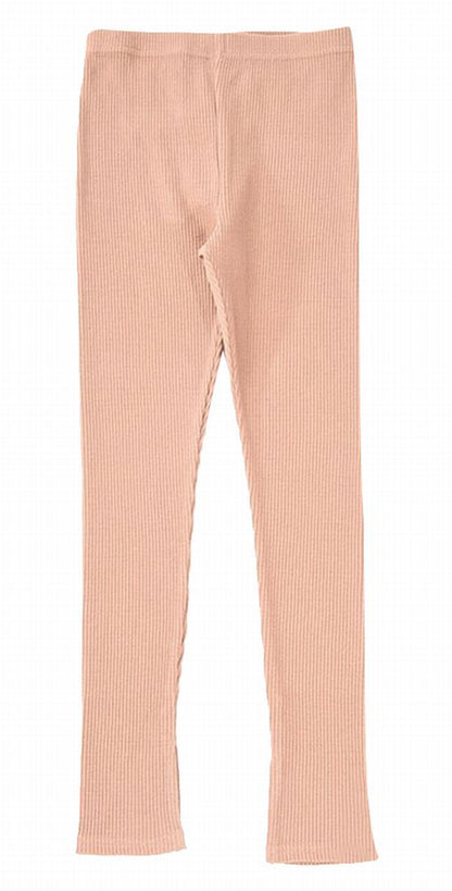 送料無料 ストレッチレギンス キッズ ベビー 子供服 リブ モカ バリエーション画像