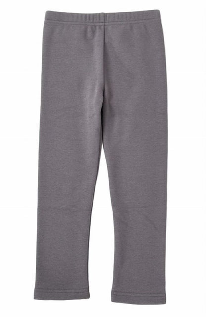 レギンスパンツ 裏起毛 10分丈 無地 キッズ ジュニア チャコールグレー バリエーション画像