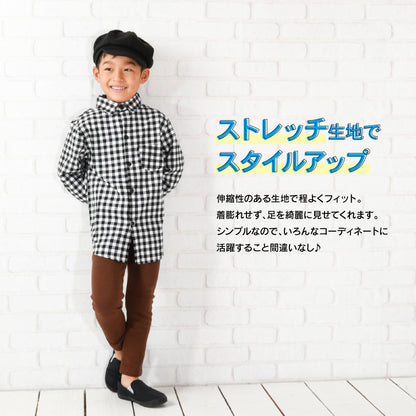 レギンスパンツ 裏起毛 10分丈 無地 キッズ ジュニア 商品画像4