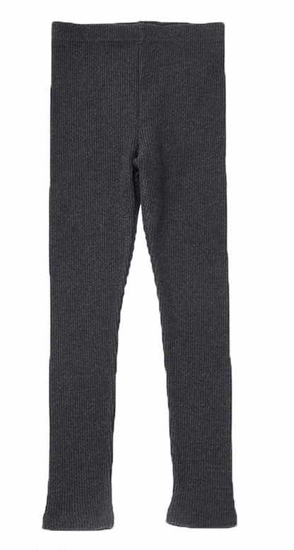 送料無料 ストレッチレギンス キッズ ベビー 子供服 リブ チャコールグレー バリエーション画像