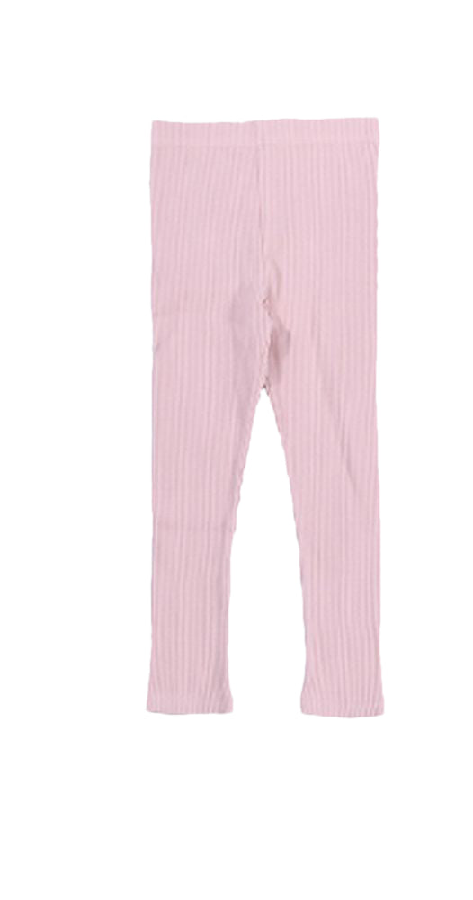 送料無料 ストレッチレギンス キッズ ベビー 子供服 リブ くすみピンク バリエーション画像